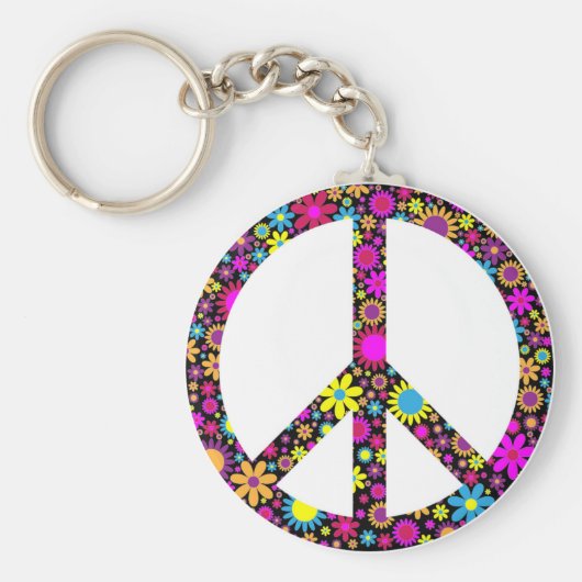 グルーヴィフローラ和平標識 キーホルダー (正面)