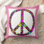 グルーヴィフローラ和平標識 クッション (ブランケット)