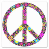 グルーヴィフローラ和平標識 シール (正面)