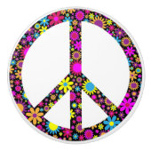 グルーヴィフローラ和平標識 セラミックノブ (正面)