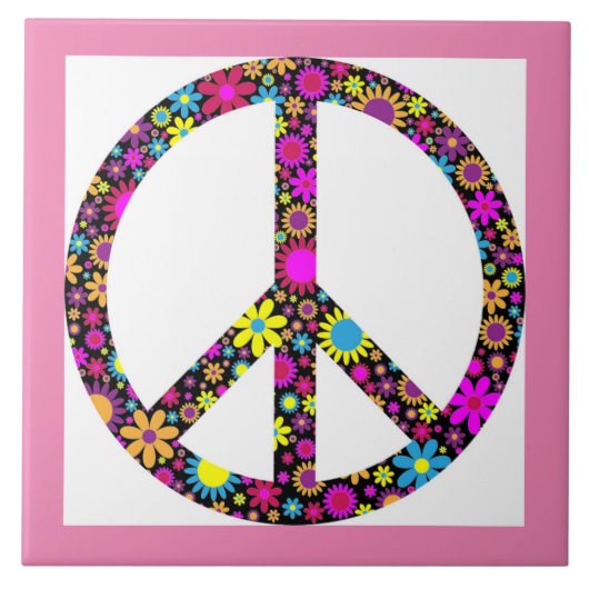 グルーヴィフローラ和平標識 タイル (正面)