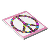 グルーヴィフローラ和平標識 ノートパッド (アングル)