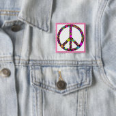 グルーヴィフローラ和平標識 缶バッジ (インサイチュ)