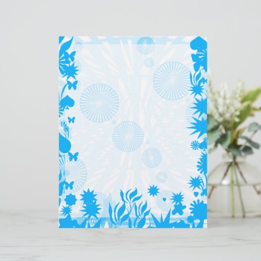 グルーヴィブルーおもしろいクールユニークデザインアート (スタンド正面)