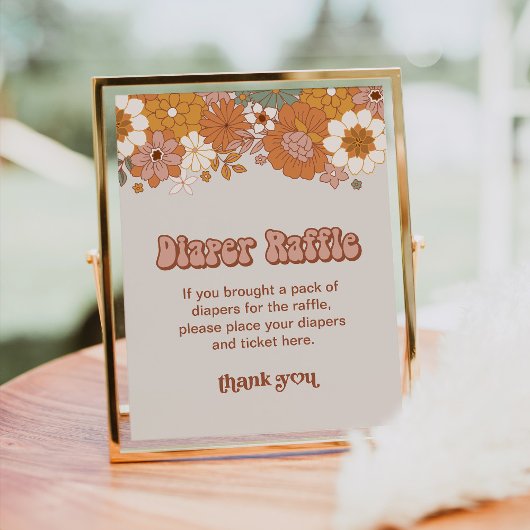 グルーヴィベビーおむつラッフルサイン ポスター