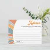 グルーヴィベビーアドバイスレトロサンシャインベビーシャワー アドバイスカード (スタンド正面)