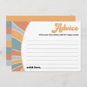 グルーヴィベビーアドバイスレトロサンシャインベビーシャワー アドバイスカード (正面/裏面)