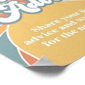 グルーヴィベビーアドバイスレトロサンシャインベビーシャワー ポスター (角)