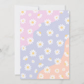 グルーヴィベビーデイジーボホヒッピーVibesベビーシャワー 招待状 (裏面)