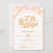 グルーヴィベビーボホアーチベイビーシャワー招待状 招待状 (正面)