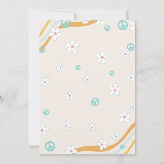 グルーヴィベビーレインボーベビーシャワーパーティー 招待状 (裏面)