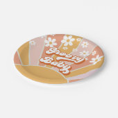 グルーヴィベビーレトロサンシャインヒッパイベイビーシャワーパペ ペーパープレート (アングル)