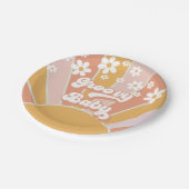 グルーヴィベビーレトロサンシャインヒッパイベイビーシャワーパペ ペーパープレート (アングル)