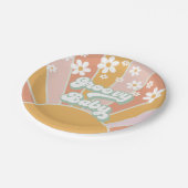 グルーヴィベビーレトロサンシャインヒッパイベビーシャワー ペーパープレート (アングル)