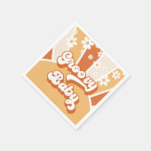 グルーヴィベビーレトロサンシャインベビーシャワー スタンダードカクテルナプキン (角)