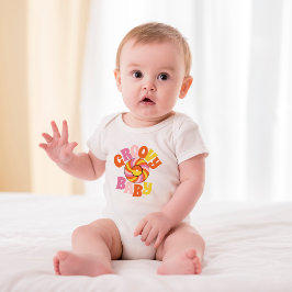 グルーヴィベビーレトロベビーボディスーツ ベビーボディスーツ