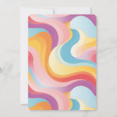 グルーヴィベビーレトロボホーウェーブベビーシャワー 招待状 (裏面)