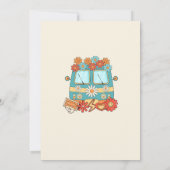 グルーヴィベビーレトロレインボーベビーシャワーパーティー 招待状 (裏面)