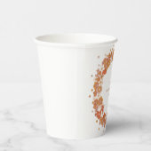 グルーヴィボホオレンジフローラブライダルシャワーカスタム 紙コップ (右)