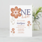 グルーヴィボホデイジーオネダーフルファースト誕生日 招待状 (スタンド正面)