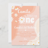 グルーヴィボホデイジー1st誕生日招待状 招待状 (正面)