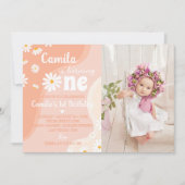 グルーヴィボホデイジー1st誕生日招待状 招待状 (正面)