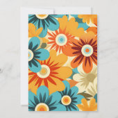 グルーヴィボホレトロフローラブライダルシャワー 招待状 (裏面)