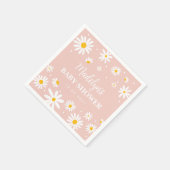 グルーヴィボホ赤面デイジーフローラガールベビーシャワー スタンダードカクテルナプキン (角)