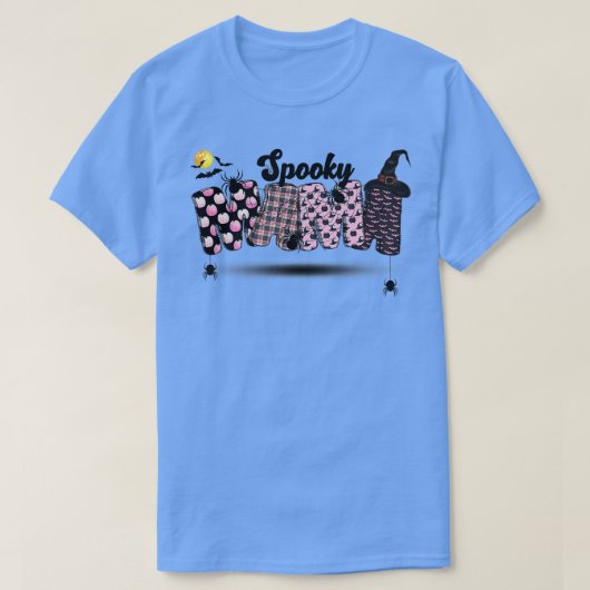 グルーヴィマ不気味マレトロハロウィンウィチ不気味ーM Tシャツ (デザイン正面)