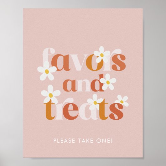 グルーヴィモダンデイジーボホ誕生日ウィズアンドトリート ポスター (正面)