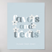 グルーヴィモダンデイジーボホ誕生日ウィズアンドトリート ポスター (正面)