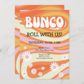 グルーヴィモダンレディースナイトバンコパーティー 招待状 (正面/裏面)