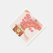 グルーヴィヤングワイルドアンドスリーピンクピーチバンデイジー スタンダードカクテルナプキン (角)