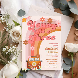 グルーヴィヤングワイルドアンドスリーピンクピーチバンデイジー 招待状