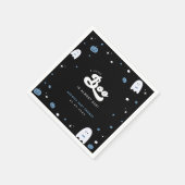 グルーヴィリトルブボーイハロウィーンベイビーシャワー幽霊 スタンダードカクテルナプキン (角)