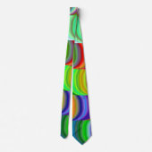 グルーヴィレインボーウェーブズデザインタイ ネクタイ (裏面)
