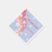 グルーヴィレインボーレトロバースデーパーティナプキンス スタンダードカクテルナプキン (角)