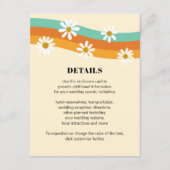 グルーヴィレインボー1970sスタイルボホデイジー結婚ズ エンクロージャーカード (正面)