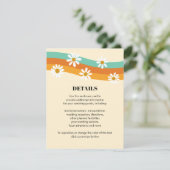 グルーヴィレインボー1970sスタイルボホデイジー結婚ズ エンクロージャーカード (スタンド正面)