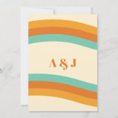 グルーヴィレインボー1970sスタイルボホデイジー結婚ズ 招待状 (裏面)