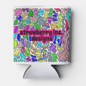 グルーヴィレインボー(ばちゃばちゃ)跳ねるデザインクーラーボックス 缶クーラー (正面)