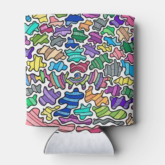 グルーヴィレインボー（ばちゃばちゃ）跳ねるデザインクーラーボックス 缶クーラー (裏面)