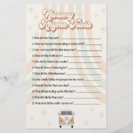 グルーヴィレトロな赤ちゃんシャワー子供部屋韻ゲーム