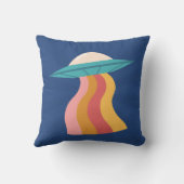 グルーヴィレトロエイリアン宇宙船レインボー クッション (裏面)