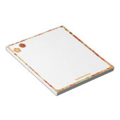 グルーヴィレトロオレンジヒッパイフラワーズ名前をカスタムする ノートパッド (アングル)