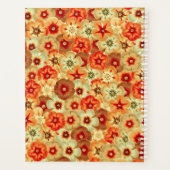 グルーヴィレトロオレンジヒッピー花モノグラム プランナー手帳 (裏面)