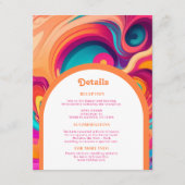 グルーヴィレトロオレンジピンク抽象芸術ファンキー詳細 エンクロージャーカード (正面)