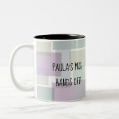 グルーヴィレトログリーンダスティブルーフローラ ツートーンマグカップ (左)