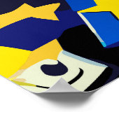 グルーヴィレトロスーパーヒーロードナルドトランプポートレート ポスター (角)