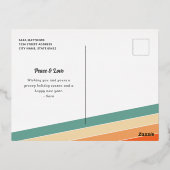 グルーヴィレトロタイポグラフィハッピーニューイヤー 箔シーズンポストカード (裏面)